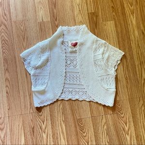 Derek and heart lightweight sweater jacket cream color